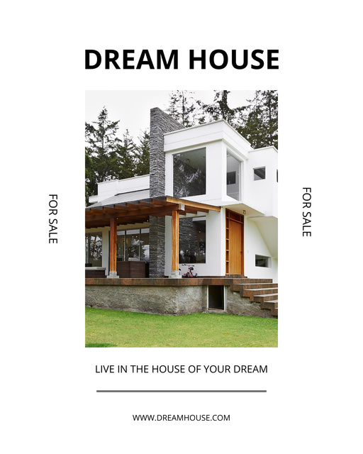 Real Estate Agency Offers Contemporary Home Poster 16x20in Design Template