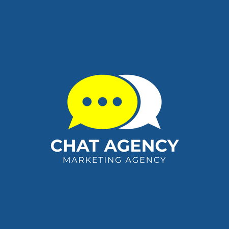 Ontwerpsjabloon van Animated Logo van Online chatmarketingbureau