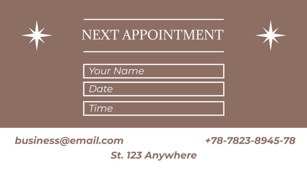 Business Consultant Meeting Appointment Alert Business Card US Design Template
