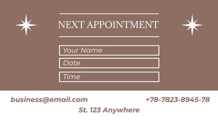 Business Consultant Meeting Appointment Business Card US Design Template