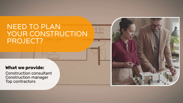 Construction Planning Service with Big Range Full HD video – шаблон для дизайну