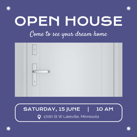 Open House For Property Review Offer Animated Post Modelo de Design