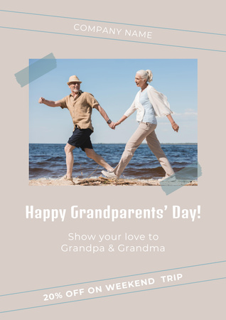 Happy Grandparents Day Poster Šablona návrhu