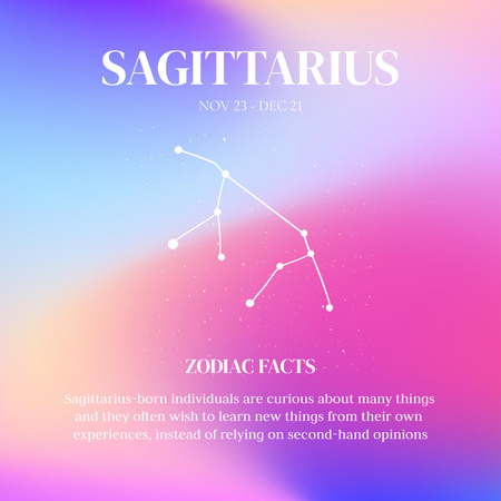 Ontwerpsjabloon van Instagram van Explanation of Zodiac sign