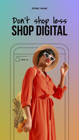 Stylish Woman in Hat and Glasses TikTok Video Design Template