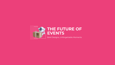 Anúncio de serviços de planejamento de eventos em rosa Youtube Modelo de Design