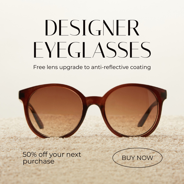 Sale on Designer Sunglasses in Stylish Frames Instagram – шаблон для дизайну