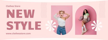 New Style of Trendy Outfits Facebook cover Design Template