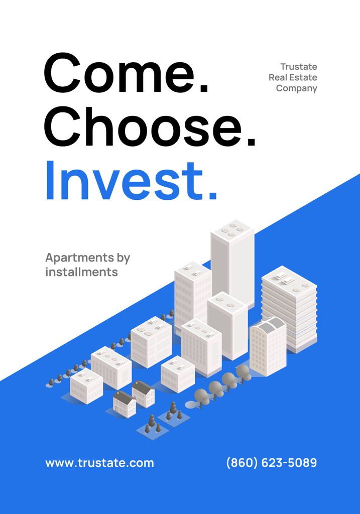 Ad of Property Investing Poster 28x40in Πρότυπο σχεδίασης