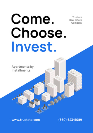 Designvorlage Ad of Property Investing für Poster 28x40in
