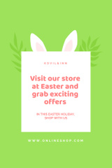Easter Festive Discounts Announcement with Cute Bunny