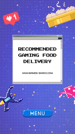 Gaming Food Delivery Service  TikTok Video Design Template
