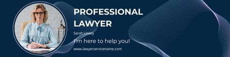 Offer of Professional Lawyer Services LinkedIn Cover Design Template