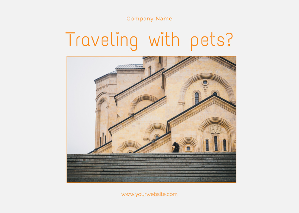 Travel with Pets Tips Offer Flyer 5x7in Horizontal Design Template