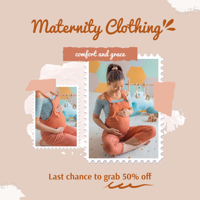 Comfort Maternity Clothing At Half Price Animated Postデザインテンプレート