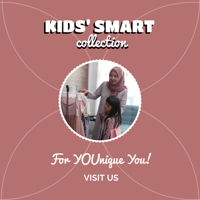 Inclusive Clothes Collection For Kids Promotion Animated Post Šablona návrhu