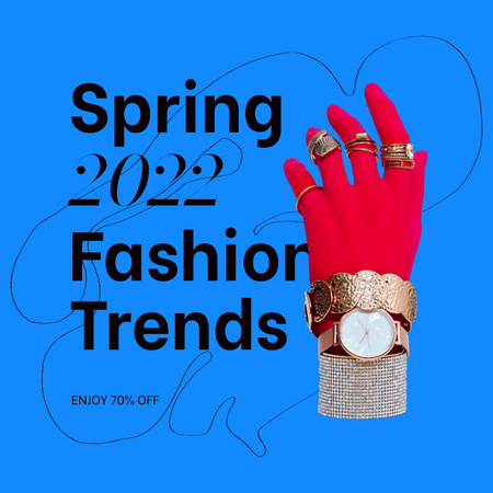 Spring Fashion Trends Ad Instagram Tasarım Şablonu