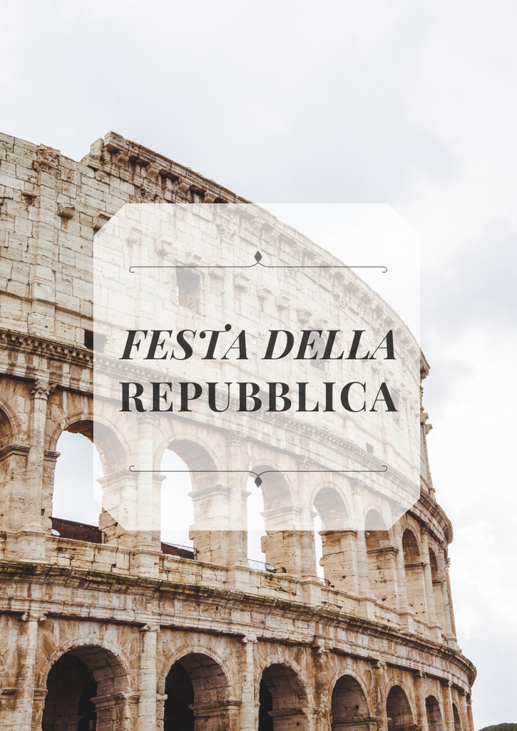 Platilla de diseño Beautiful View of Colosseum Poster A3