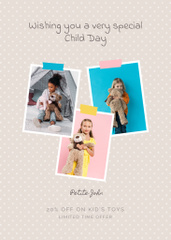 Wishing Good on Children's Day With Discount For Toys