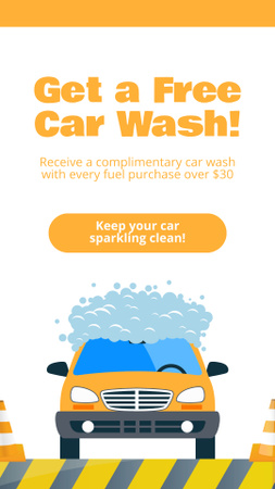 Modèle de visuel Offres de lavage de voiture à durée limitée - Instagram Story