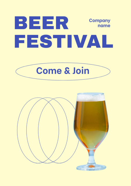 Beer Festival Party with Tradition Flyer A4 Modelo de Design