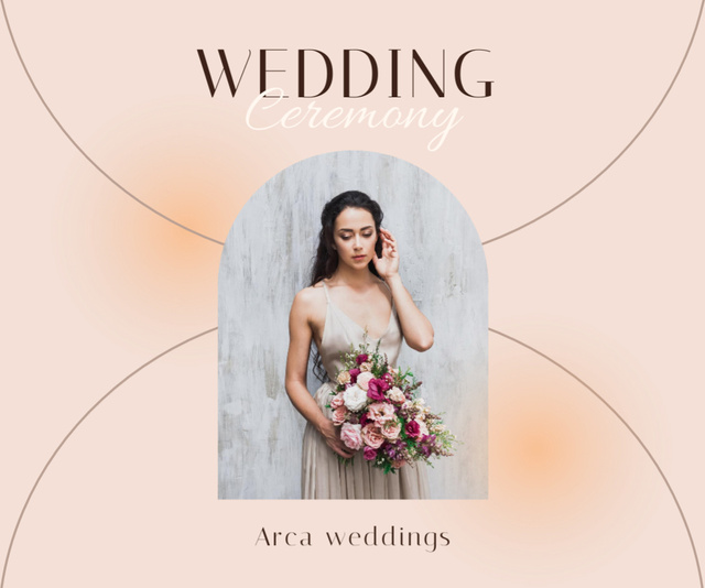 Wedding Agency Services with Ceremony Organization Medium Rectangle – шаблон для дизайну