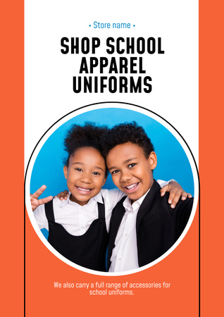 Speciální nabídka oblečení Zpátky do školy Poster Šablona návrhu