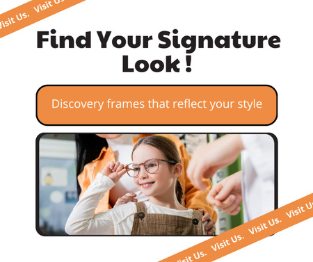Suggestion for Selecting Suitable Frames for Glasses Facebook Design Template