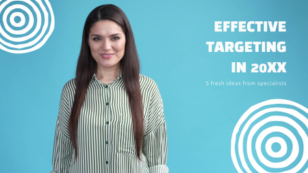 Young Woman Proposing Effective Targeting YouTube intro Design Template