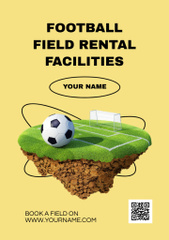 Football Field Rental Facilities Ad in Yellow