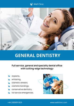 Dental Services Offer Poster Modelo de Design