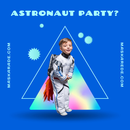 Astronaut Party for Kids Instagram Design Template