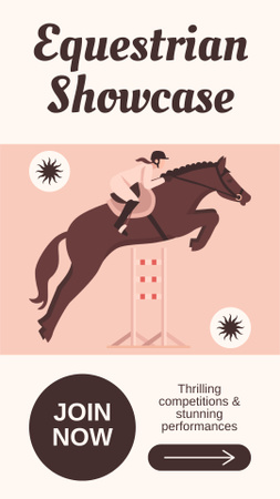 Equestrian Showcase And Stunning Performance Instagram Story Design Template
