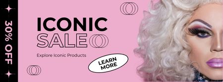 Iconic Sale Iconic Products  Facebook cover Modelo de Design