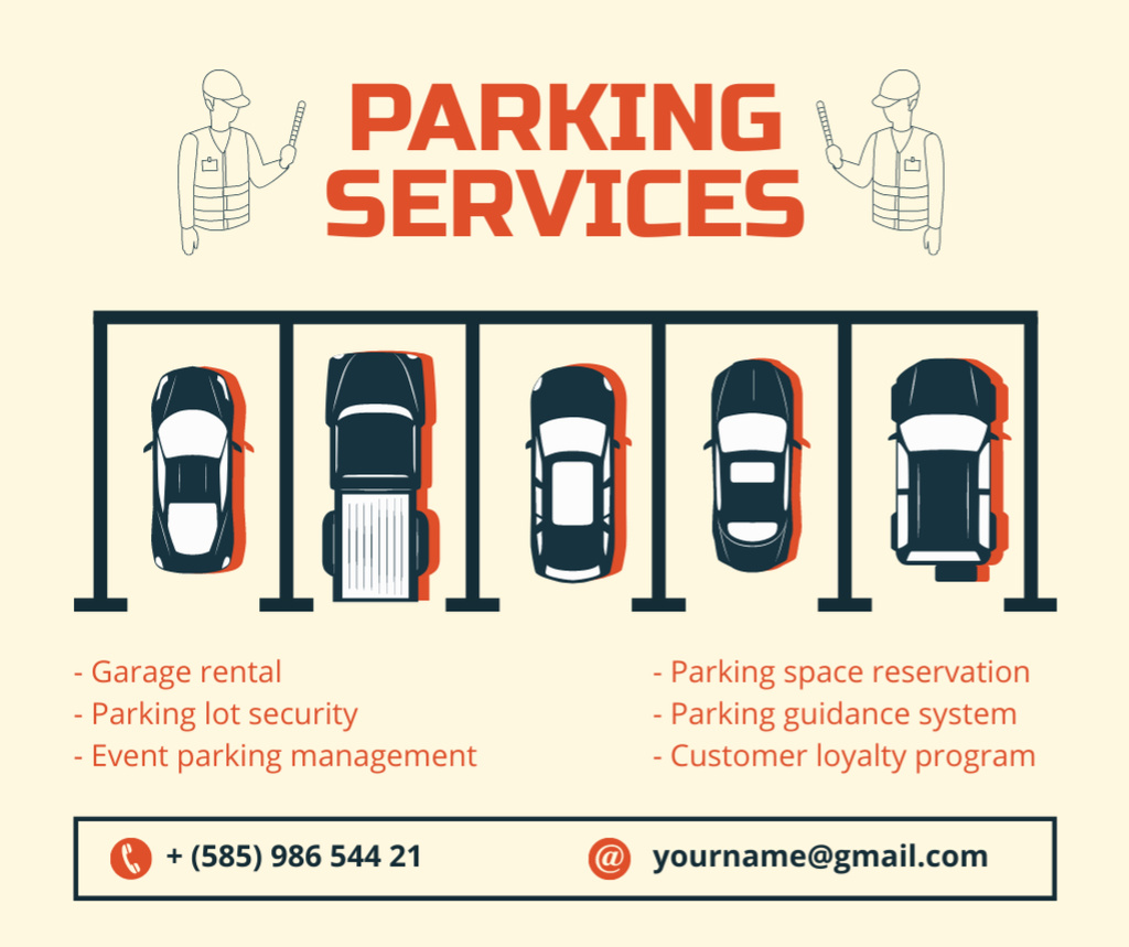 Offer Parking Space Services Facebook Tasarım Şablonu
