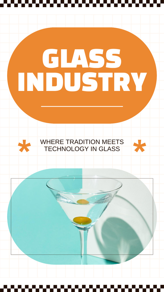 Traditional Glassmaking Technology Drinkware Offer Instagram Story – шаблон для дизайну