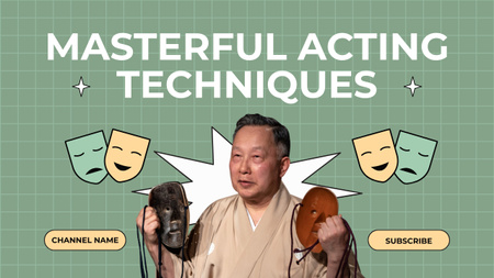Offer of Training in Masterful Acting Techniques Youtube Thumbnail Design Template