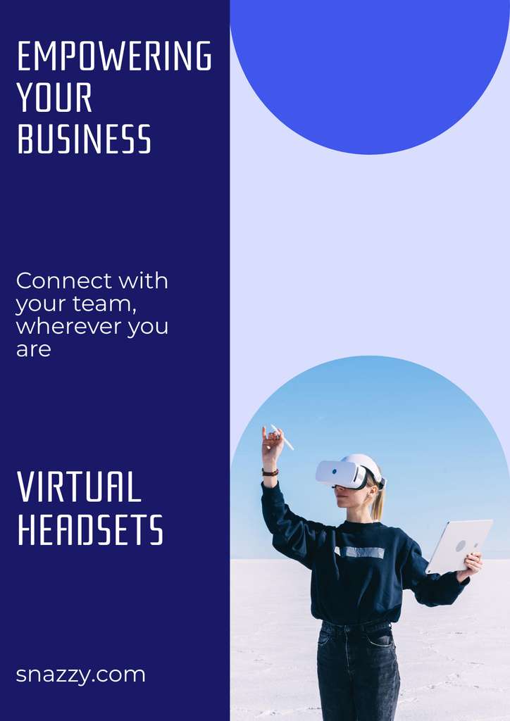 Modern VR Gadgets for Business Poster Design Template