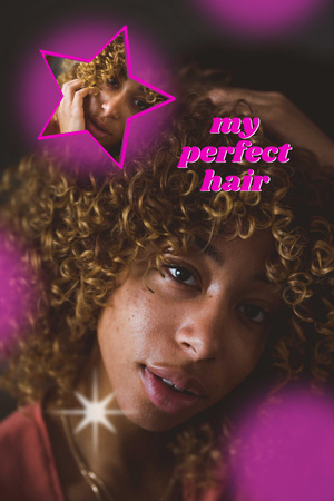 Ontwerpsjabloon van Pinterest van Perfecte haarbehandeling voor Afro-Amerikaanse vrouwen