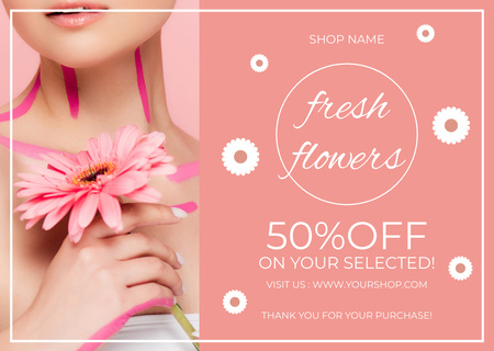 Flower Shop Promotion Card Design Template