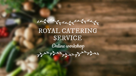 Plantilla de diseño de Servicio de catering Hortalizas en la mesa FB event cover 
