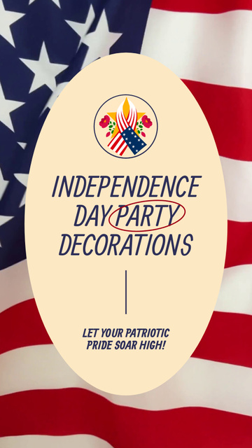 Independence Day Party Decor Offer Instagram Video Story tervezősablon