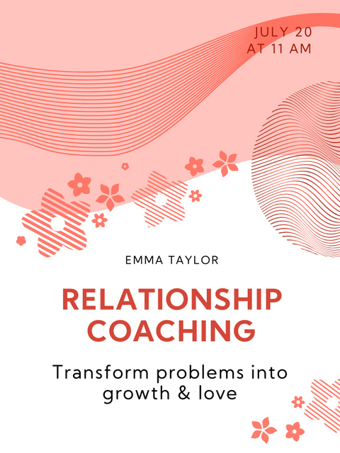 Designvorlage Relationship Coaching by a Professional für Poster US