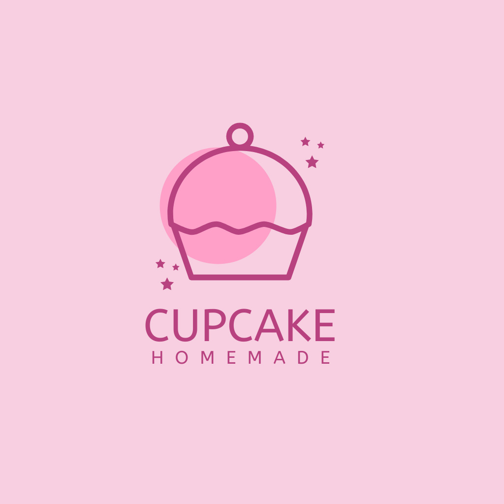 Mouthwatering Bakery Ad with a Yummy Cupcake Logo Modelo de Design