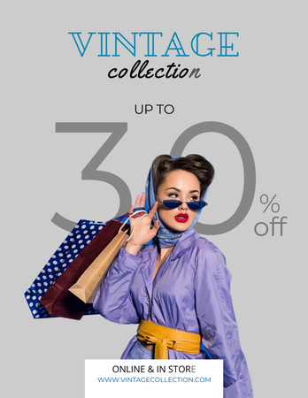 Template di design Vintage Collection of Fashion Wear Poster 8.5x11in