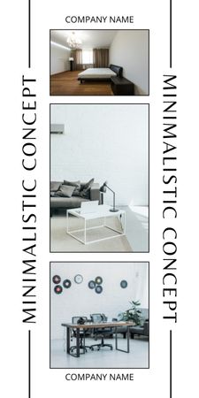 Minimalistinen sisustussuunnittelun käsite Graphic Design Template