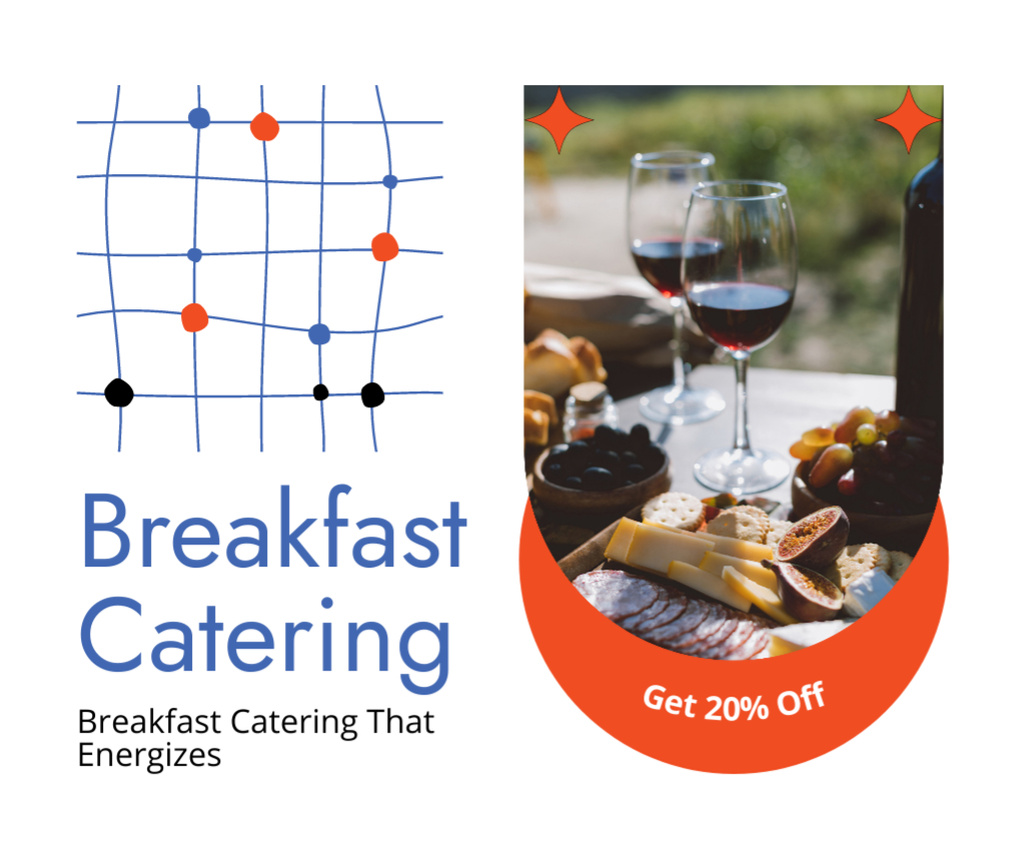 Discount on Catering Tomorrow with Gourmet Products Facebook Design Template