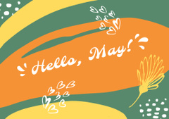 May Day Celebration Announcement With Hearts