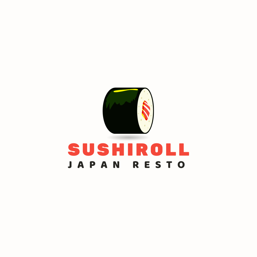 Japan Restaurant Advertisement Logo Design Template