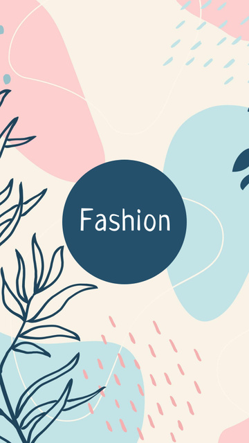 Fashion Inspiration on Bright Pattern Instagram Highlight Cover Design Template